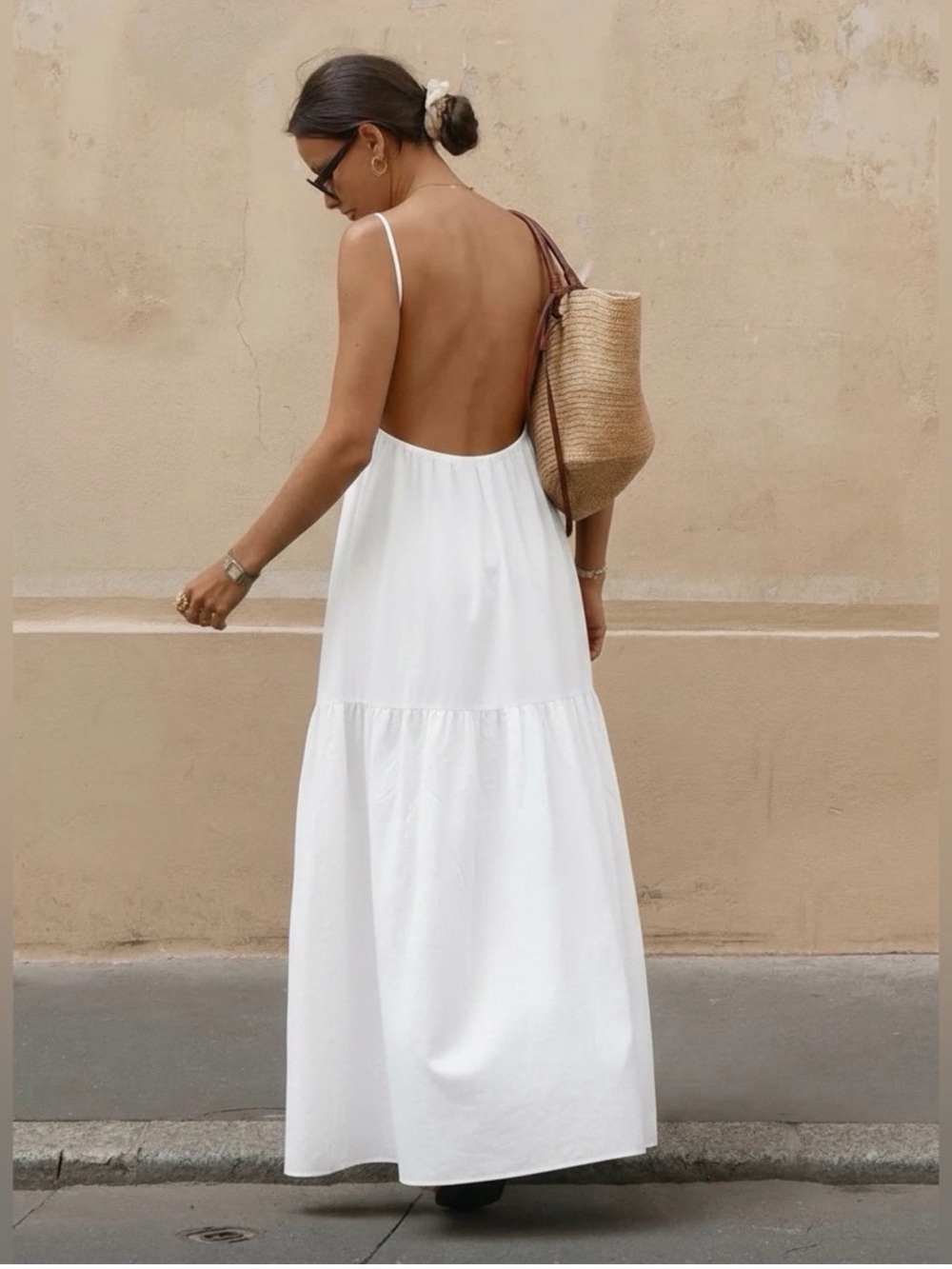 Commense Solid Backless Long Dress - Picture 5 of 13
